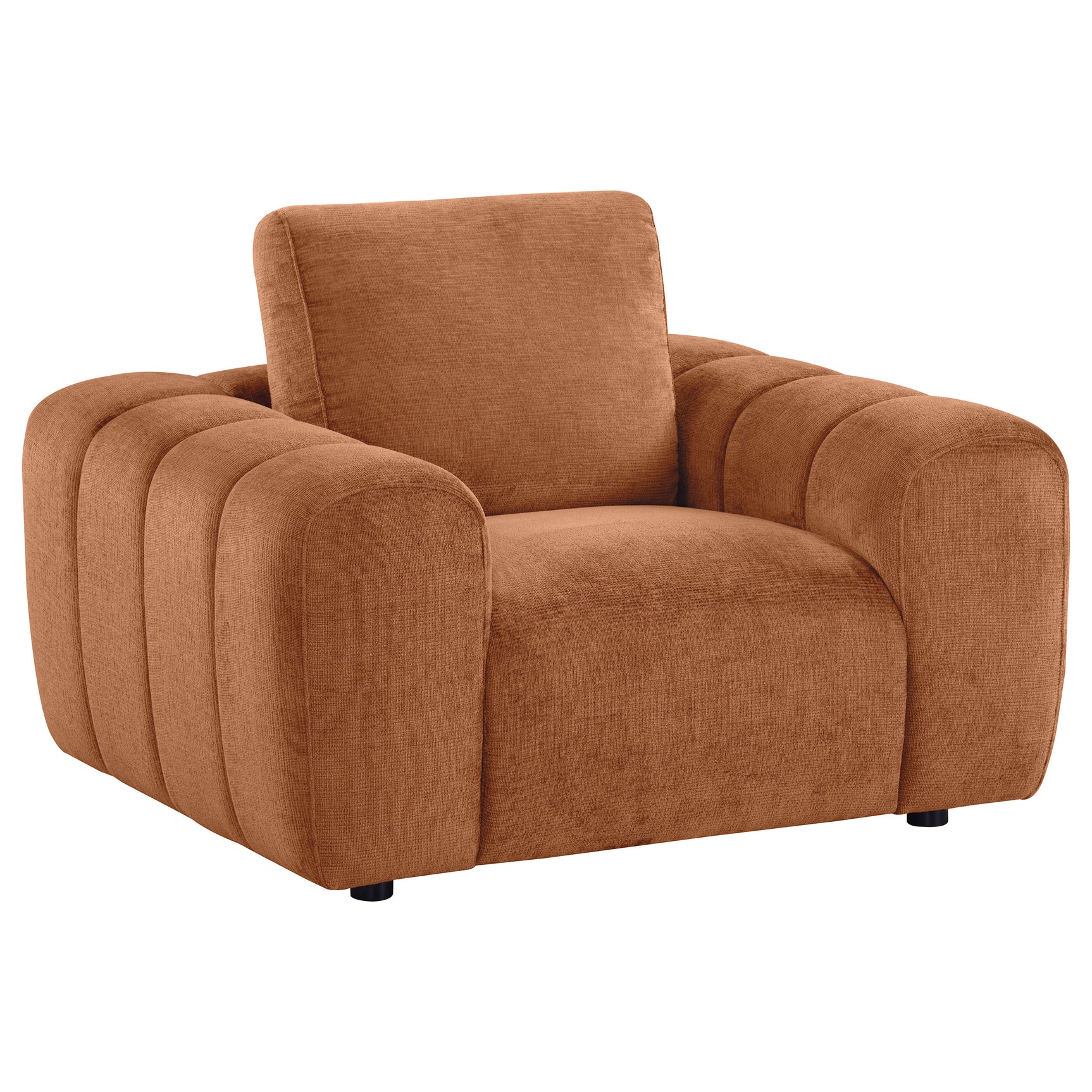 Tampa Furniture Outlet - Coaster - Burnett Chenille Upholstered Accent Chair Burnt Orange - 504953