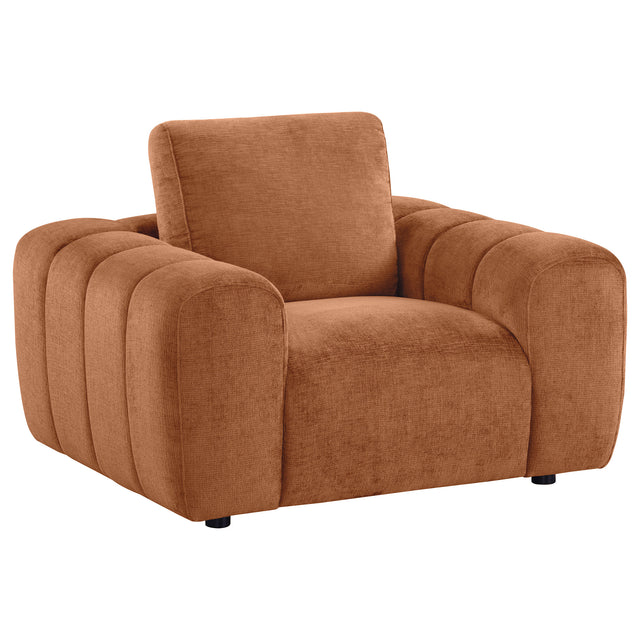 Tampa Furniture Outlet - Coaster - Burnett Chenille Upholstered Accent Chair Burnt Orange - 504953
