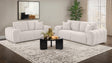 Tampa Furniture Outlet - Coaster - Burnett 2-piece Chenille Upholstered Sofa Set Ivory - 504955-S2