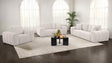 Tampa Furniture Outlet - Coaster - Burnett 3-piece Chenille Upholstered Sofa Set Ivory - 504955-S3