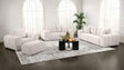Tampa Furniture Outlet - Coaster - Burnett 4-piece Chenille Upholstered Sofa Set Ivory - 504955-S4