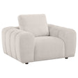 Tampa Furniture Outlet - Coaster - Burnett Chenille Upholstered Accent Chair Ivory - 504957