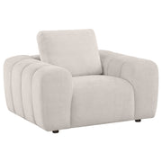 Tampa Furniture Outlet - Coaster - Burnett Chenille Upholstered Accent Chair Ivory - 504957