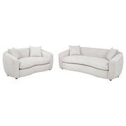 Tampa Furniture Outlet - Coaster - Isabella 2-piece Fabric Upholstered Sofa Set Sand - 504971-S2
