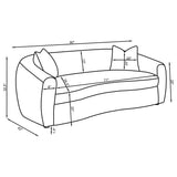 Isabella 2-piece Fabric Upholstered Sofa Set Sand