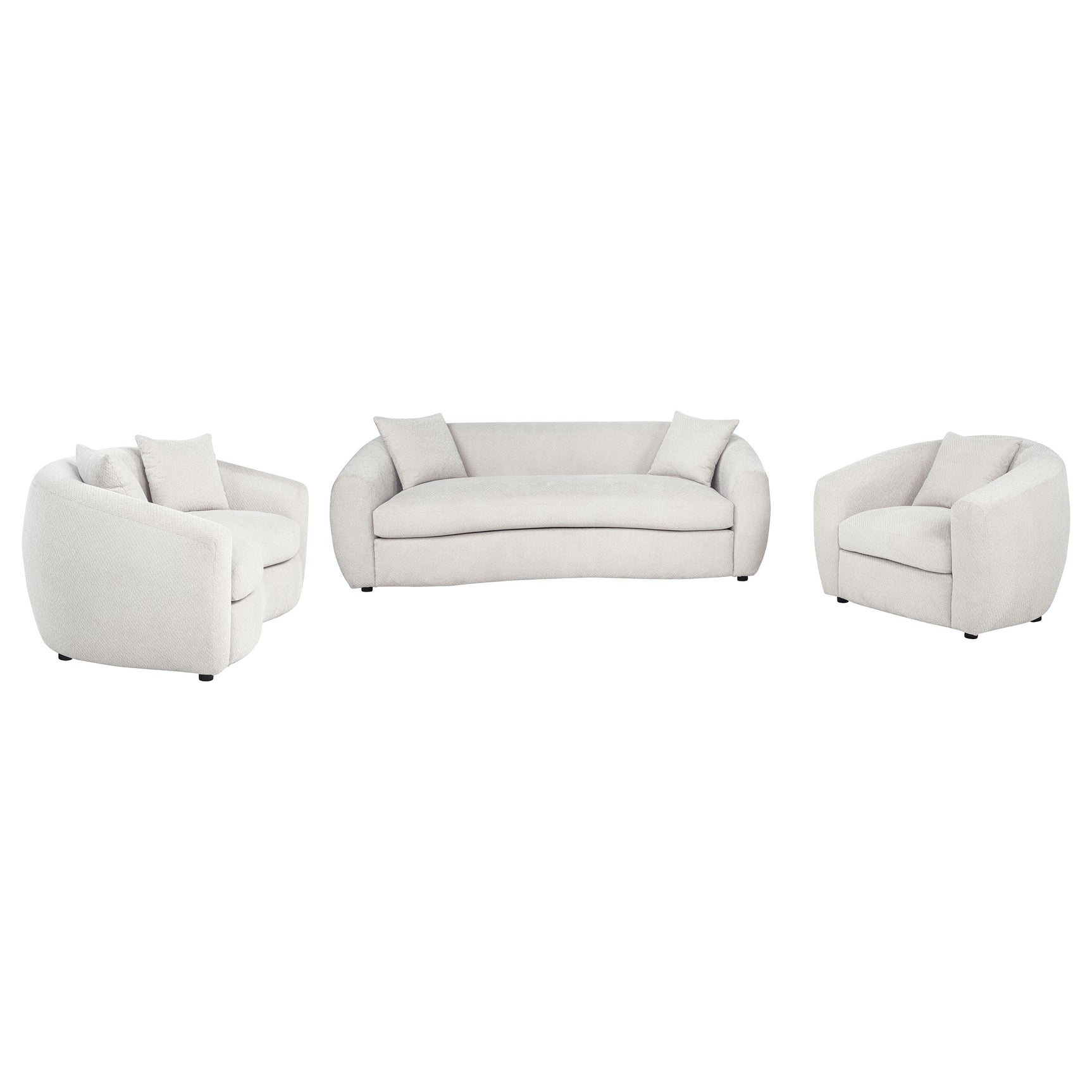Tampa Furniture Outlet - Coaster - Isabella 3-piece Fabric Upholstered Sofa Set Sand - 504971-S3