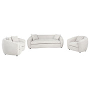 Tampa Furniture Outlet - Coaster - Isabella 3-piece Fabric Upholstered Sofa Set Sand - 504971-S3