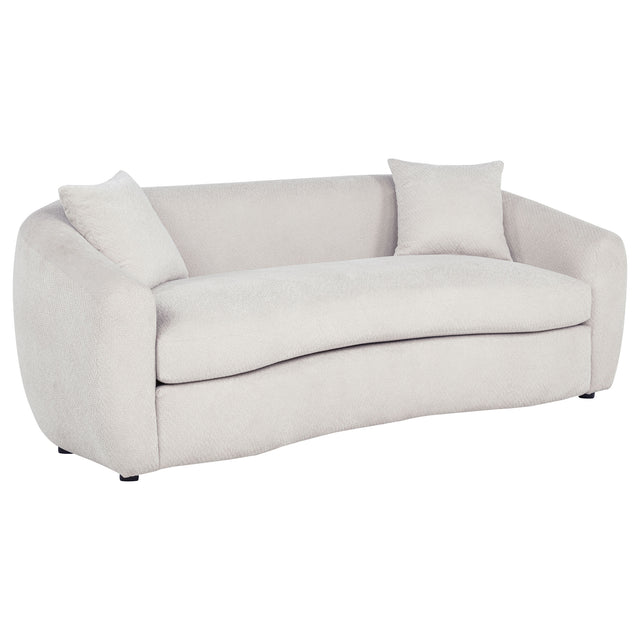 Tampa Furniture Outlet - Coaster - Isabella Fabric Upholstered Sofa Sand - 504971
