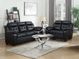 Tampa Furniture Outlet - Coaster - Finley 2-piece Upholstered Padded Arm Tufted Sofa Set Black - 506551-S2