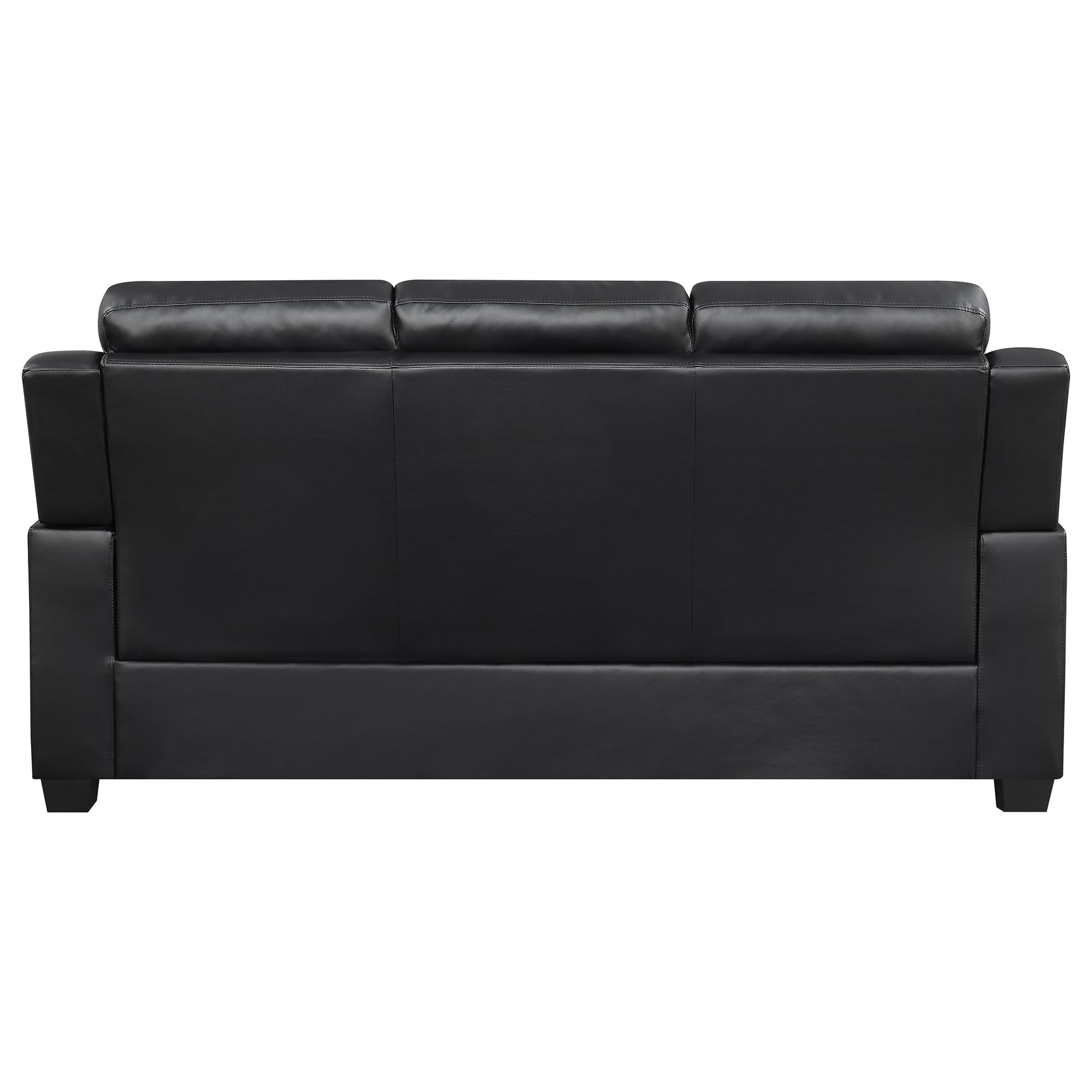 Finley 2-piece Upholstered Padded Arm Tufted Sofa Set Black - Tampa Furniture Outlet