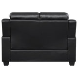 Finley 2-piece Upholstered Padded Arm Tufted Sofa Set Black - Tampa Furniture Outlet