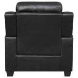 Finley 3-piece Upholstered Padded Arm Tufted Sofa Set Black - Tampa Furniture Outlet