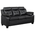 Tampa Furniture Outlet - Coaster - Finley Upholstered Padded Arm Tufted Sofa Black - 506551