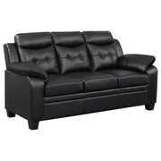 Tampa Furniture Outlet - Coaster - Finley Upholstered Padded Arm Tufted Sofa Black - 506551