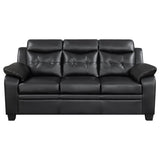 Finley Upholstered Padded Arm Tufted Sofa Black - Tampa Furniture Outlet