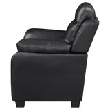 Finley Upholstered Padded Arm Tufted Loveseat Black - Tampa Furniture Outlet