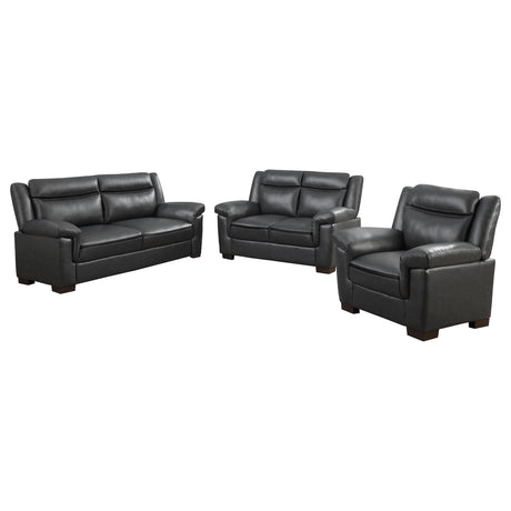 Arabella 3-piece Upholstered Padded Arm Sofa Set Grey - Tampa Furniture Outlet