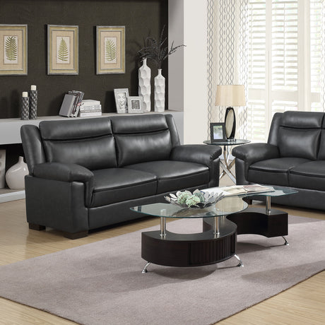Arabella Upholstered Padded Arm Sofa Grey - Tampa Furniture Outlet