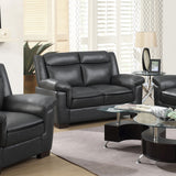 Arabella Upholstered Padded Arm Loveseat Grey - Tampa Furniture Outlet