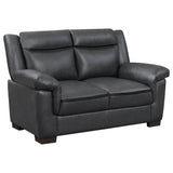 Tampa Furniture Outlet - Coaster - Arabella Upholstered Padded Arm Loveseat Grey - 506592