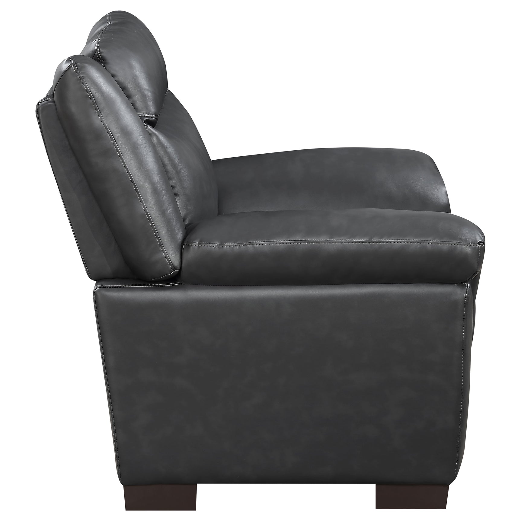 Arabella Upholstered Padded Arm Accent Chair Grey - Tampa Furniture Outlet