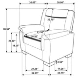 Arabella Upholstered Padded Arm Accent Chair Grey - Tampa Furniture Outlet