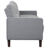 Bowen 2-piece Upholstered Track Arm Tufted Sofa Set Grey - Tampa Furniture Outlet