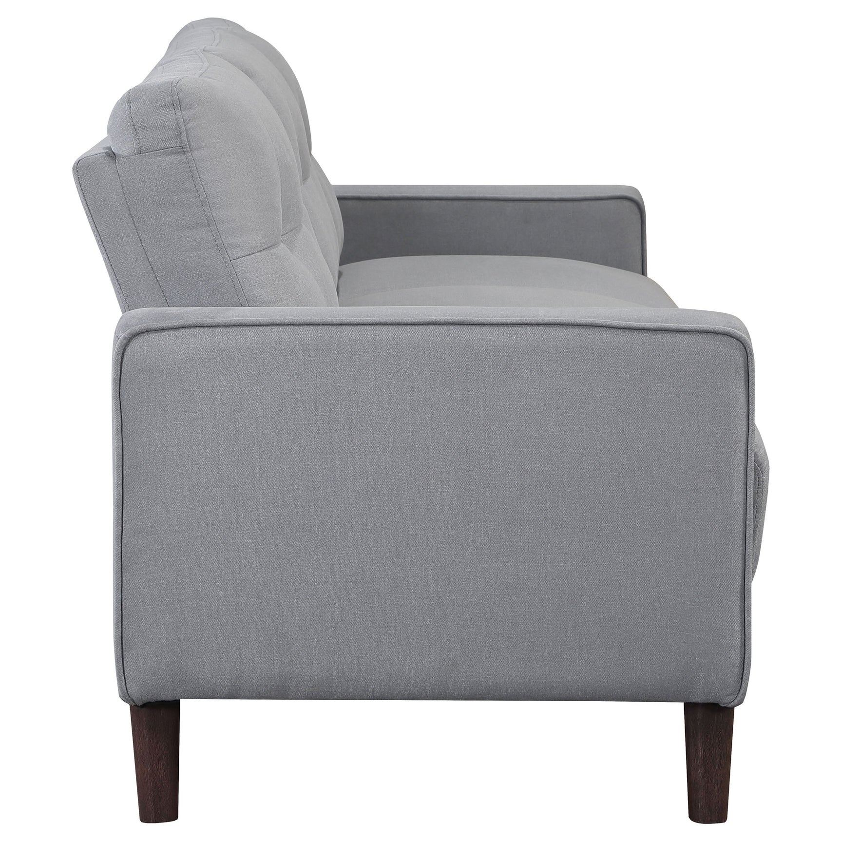 Bowen 2-piece Upholstered Track Arm Tufted Sofa Set Grey - Tampa Furniture Outlet