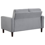 Bowen 2-piece Upholstered Track Arm Tufted Sofa Set Grey - Tampa Furniture Outlet