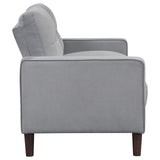 Bowen 2-piece Upholstered Track Arm Tufted Sofa Set Grey - Tampa Furniture Outlet