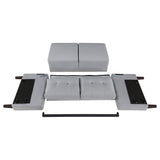 Bowen 2-piece Upholstered Track Arm Tufted Sofa Set Grey - Tampa Furniture Outlet