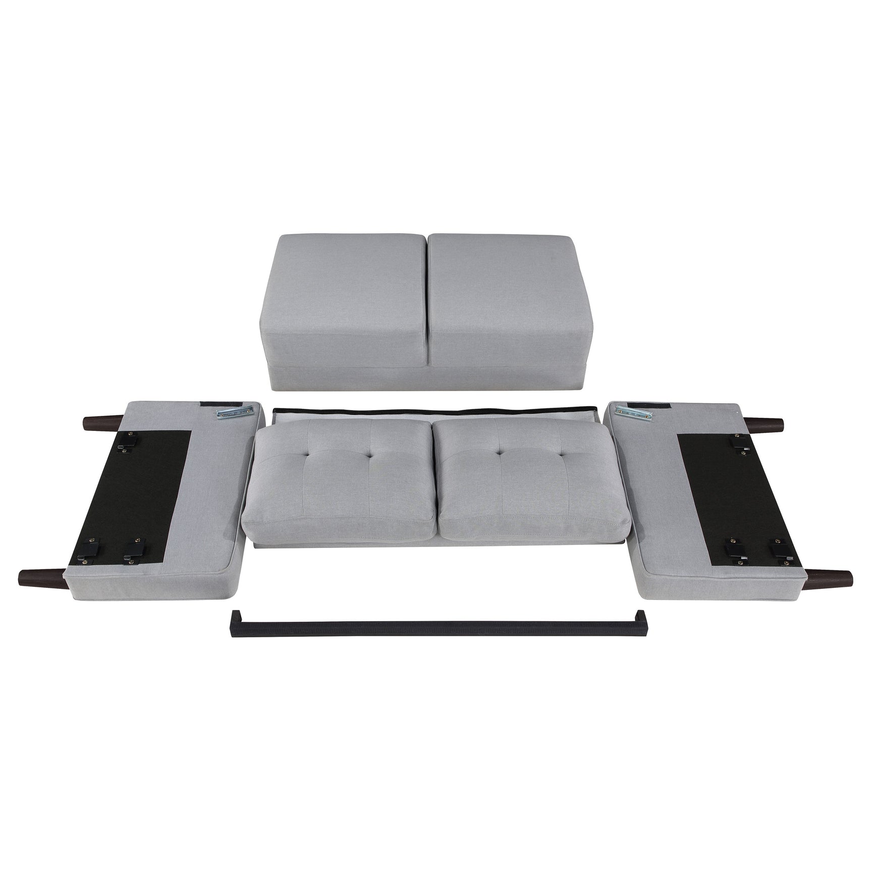 Bowen 2-piece Upholstered Track Arm Tufted Sofa Set Grey - Tampa Furniture Outlet