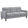Tampa Furniture Outlet - Coaster - Bowen Upholstered Track Arm Tufted Sofa Grey - 506781