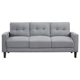 Bowen Upholstered Track Arm Tufted Sofa Grey - Tampa Furniture Outlet