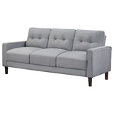 Bowen Upholstered Track Arm Tufted Sofa Grey - Tampa Furniture Outlet