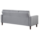 Bowen Upholstered Track Arm Tufted Sofa Grey - Tampa Furniture Outlet