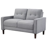 Bowen Upholstered Track Arm Tufted Loveseat Grey - Tampa Furniture Outlet
