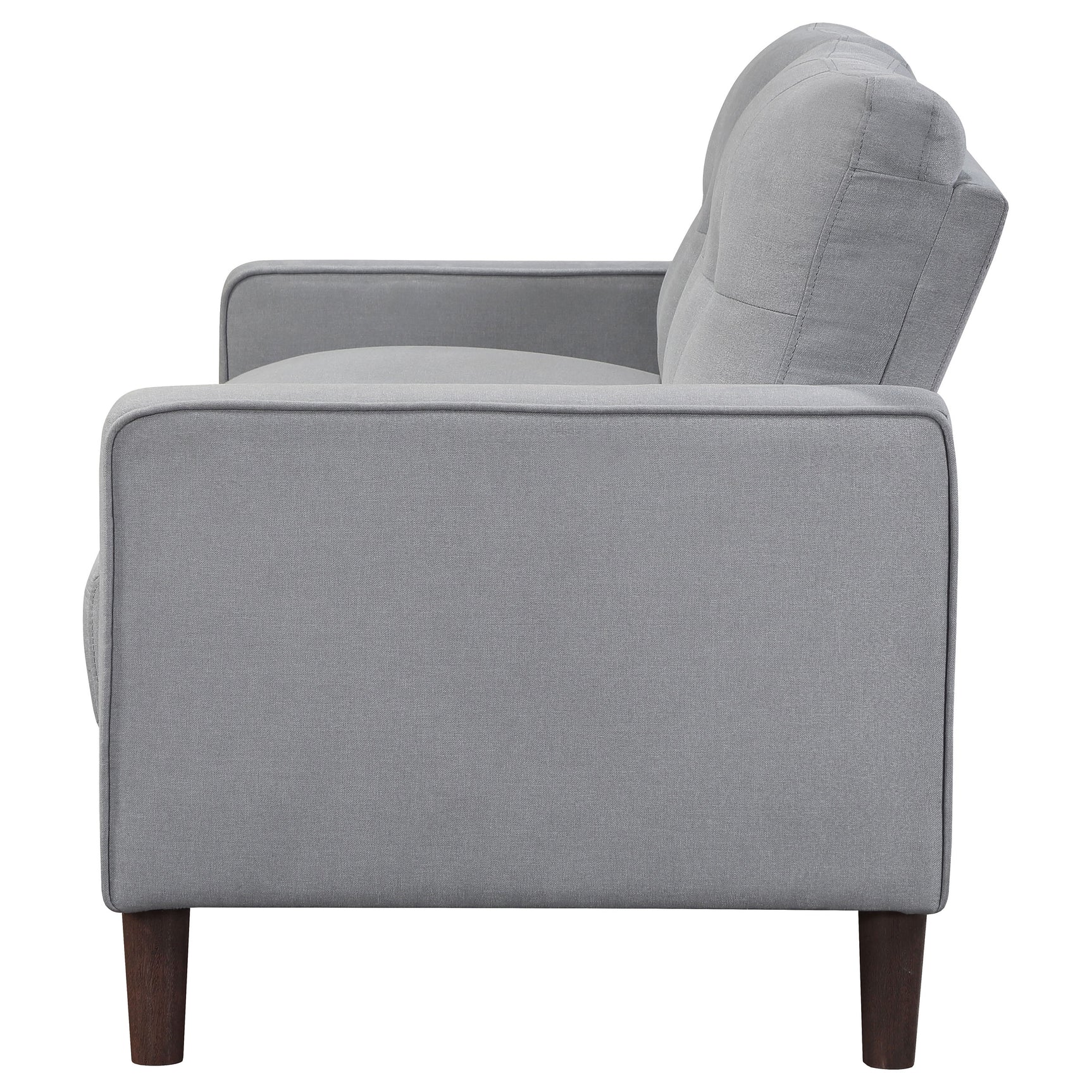 Bowen Upholstered Track Arm Tufted Loveseat Grey - Tampa Furniture Outlet