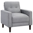 Tampa Furniture Outlet - Coaster - Bowen Upholstered Track Arm Tufted Accent Chair Grey - 506783