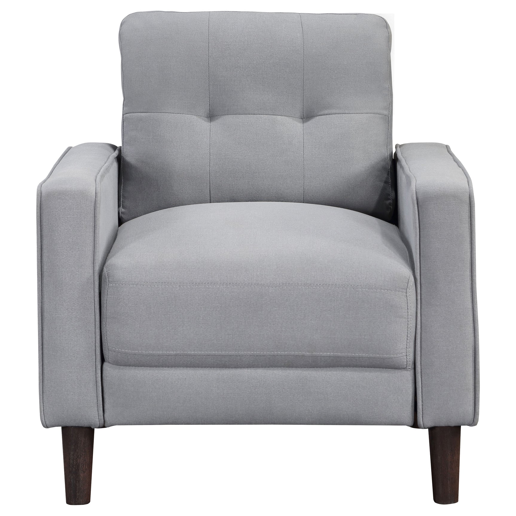 Bowen Upholstered Track Arm Tufted Accent Chair Grey - Tampa Furniture Outlet
