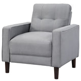 Bowen Upholstered Track Arm Tufted Accent Chair Grey - Tampa Furniture Outlet