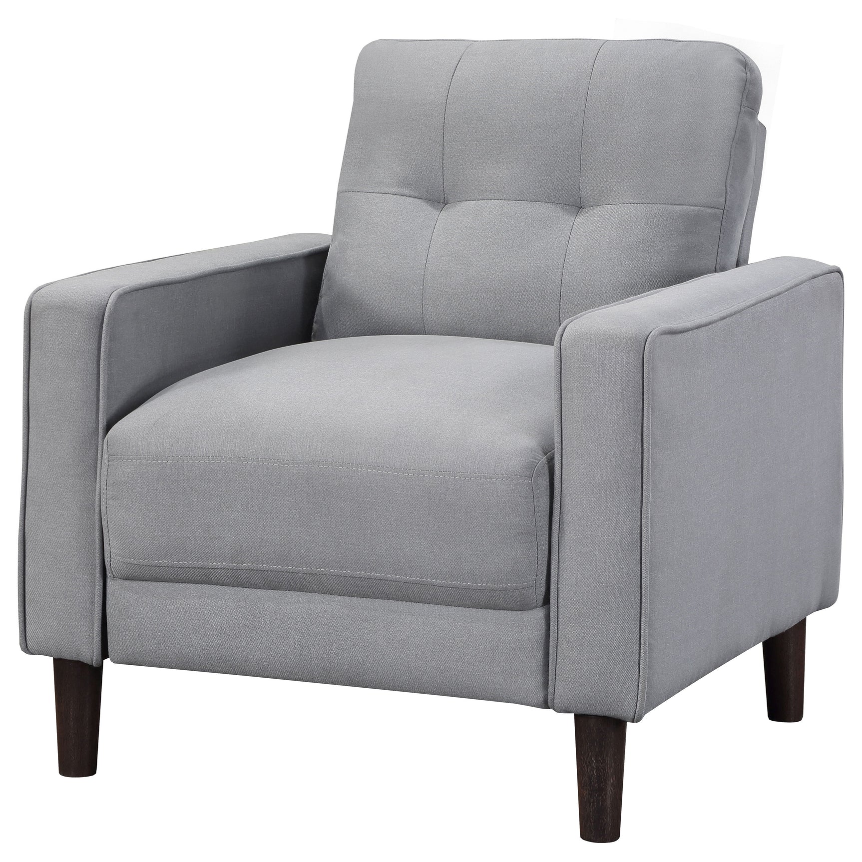 Bowen Upholstered Track Arm Tufted Accent Chair Grey - Tampa Furniture Outlet