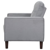 Bowen Upholstered Track Arm Tufted Accent Chair Grey - Tampa Furniture Outlet