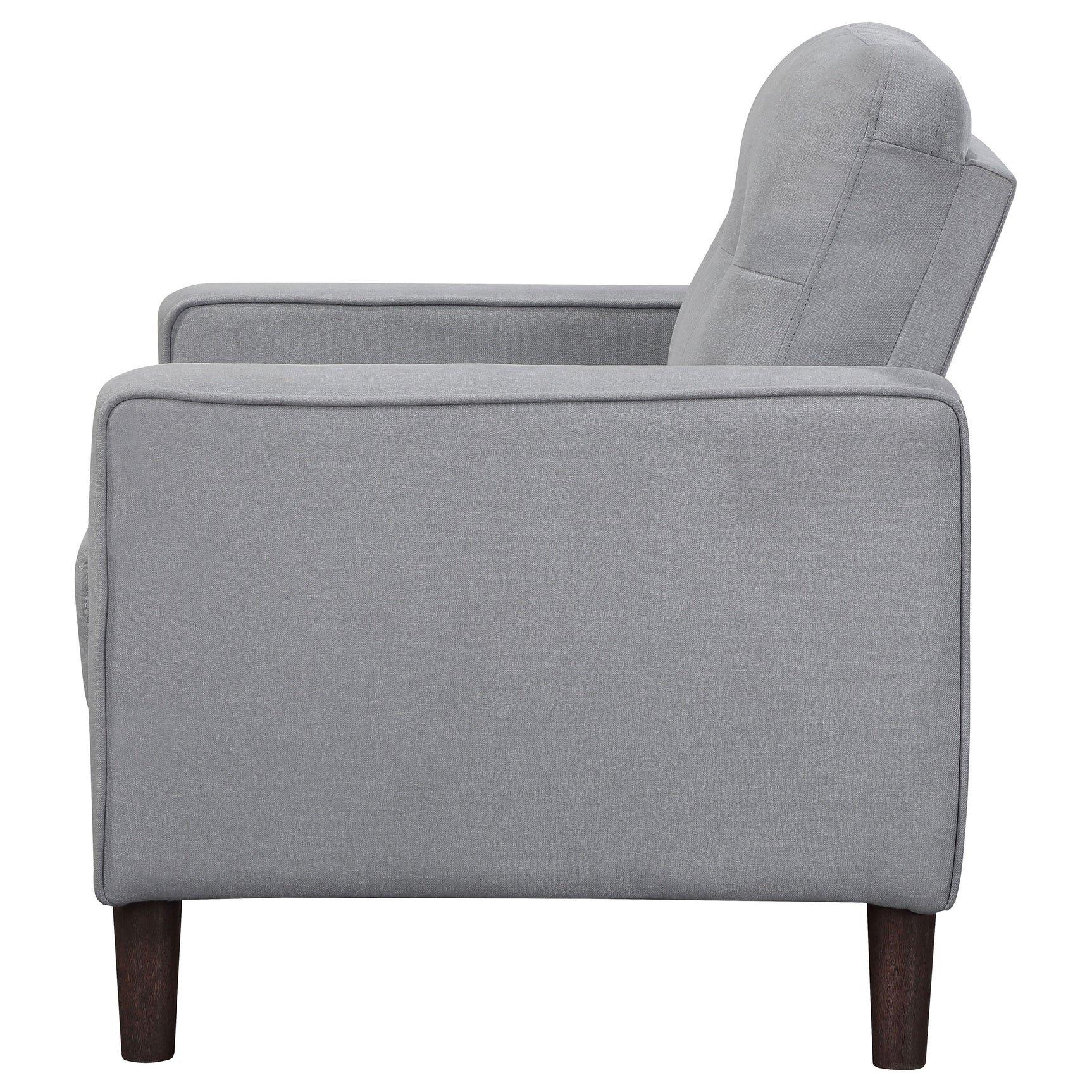 Bowen Upholstered Track Arm Tufted Accent Chair Grey - Tampa Furniture Outlet
