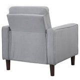 Bowen Upholstered Track Arm Tufted Accent Chair Grey - Tampa Furniture Outlet