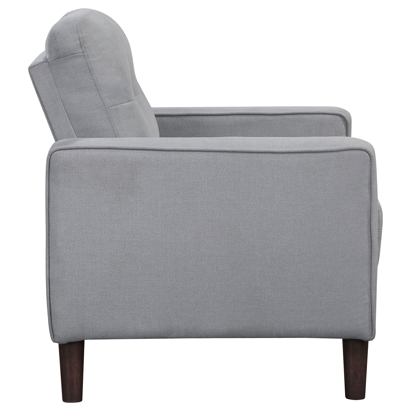 Bowen Upholstered Track Arm Tufted Accent Chair Grey - Tampa Furniture Outlet