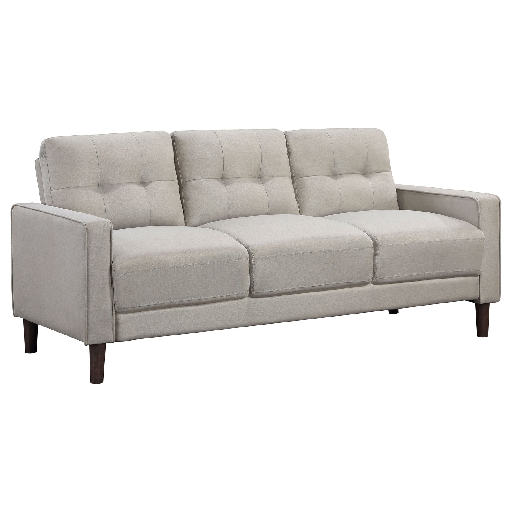 Bowen 2-piece Upholstered Track Arm Tufted Sofa Set Beige - Tampa Furniture Outlet