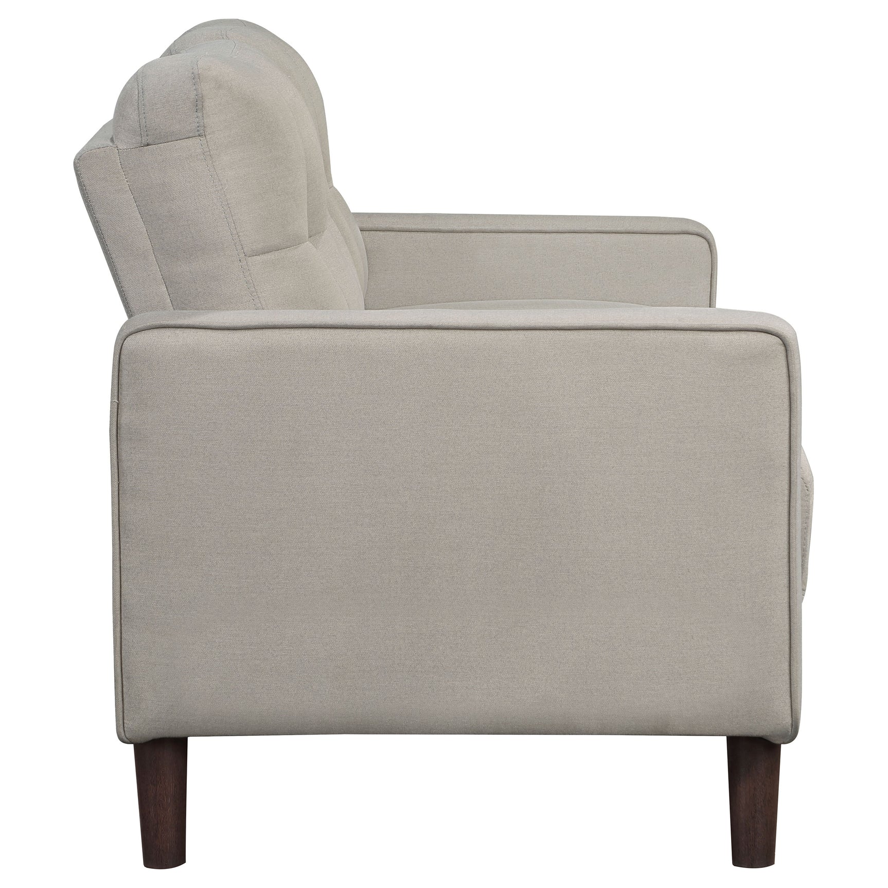 Bowen 2-piece Upholstered Track Arm Tufted Sofa Set Beige - Tampa Furniture Outlet