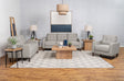 Tampa Furniture Outlet - Coaster - Bowen 3-piece Upholstered Track Arm Tufted Sofa Set Beige - 506785-S3