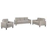 Bowen 3-piece Upholstered Track Arm Tufted Sofa Set Beige - Tampa Furniture Outlet